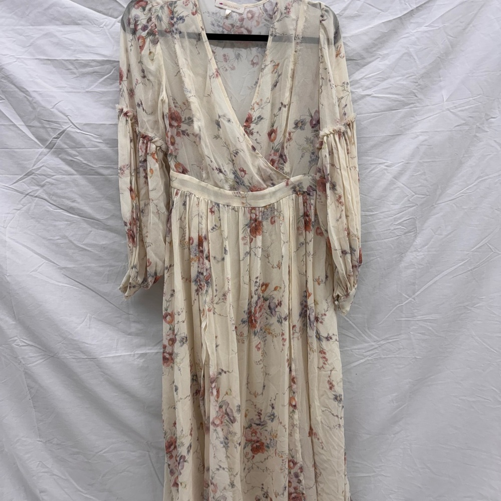 LoveShackFancy Leah Midi Dress, 100% Silk Outer Lining